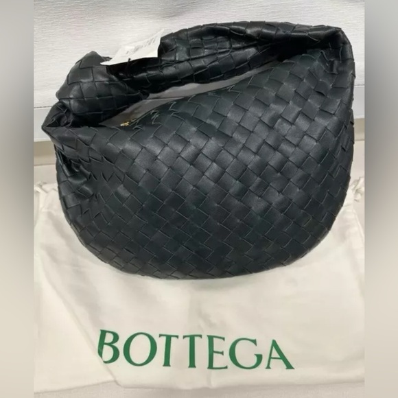 NWT Bottega Veneta Jodie Teen Intrecciato Hobo Bag Inkwell Green Gold Hardware - Picture 6 of 8